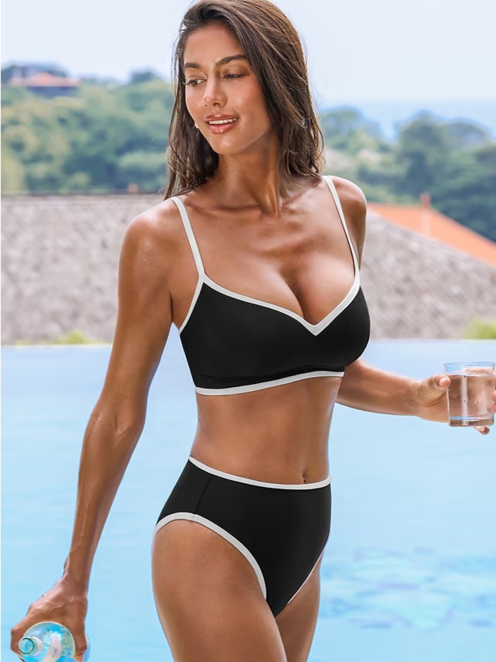 Cupshe Beauty Black Bikini set (M top L bottoms)